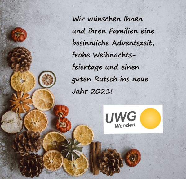 Wünsche zum Jahresende! UWG Wenden